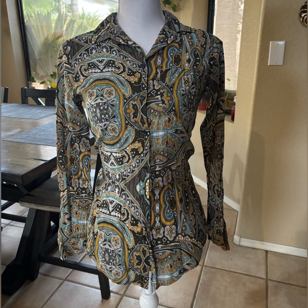 Van Heusen Multicolor Paisley Button Down Shirt